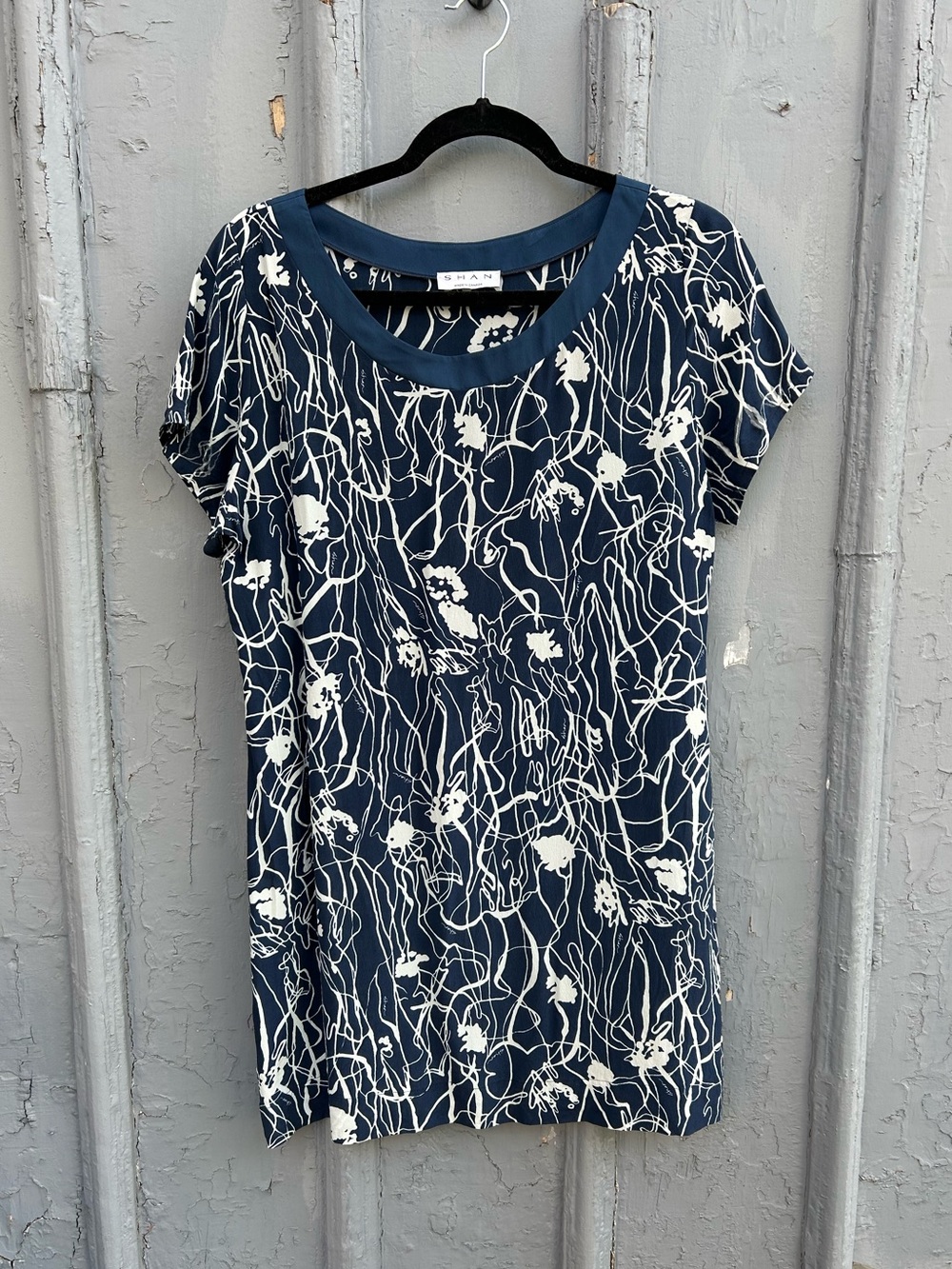 Shan Blue Silk Cover Up, size 10